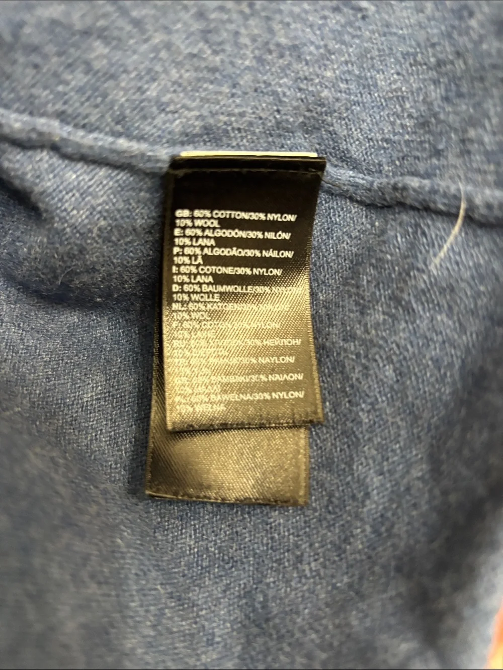 The North Face Blue V-Neck Sweater with Orange Trim